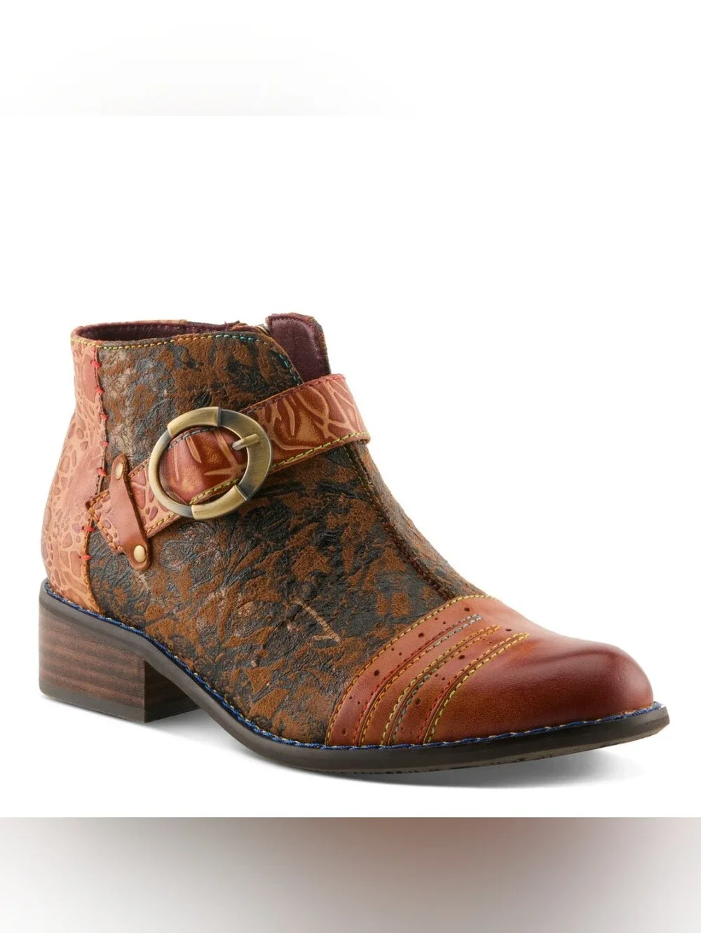 $150 Spring Step L'Artiste Georgiana Boots 39/ 8.5 Camel Multi